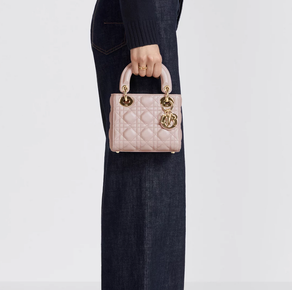 Christian Dior Lady Dior Mini-Borsa A Spalla Iconica，Pelle Cannage