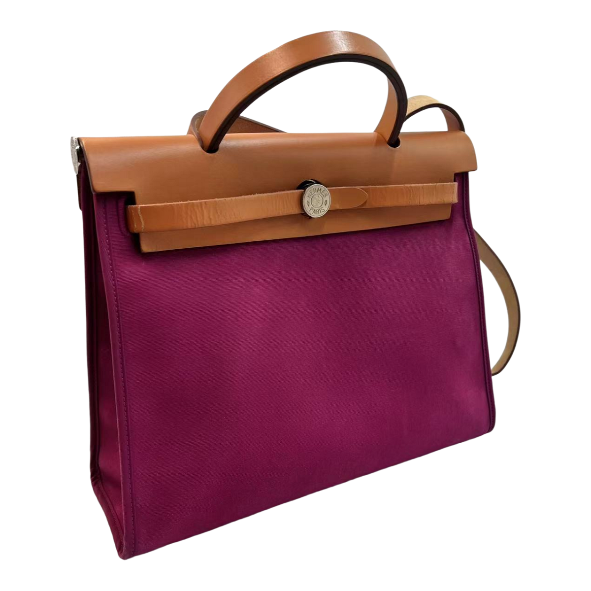 Hermès Herbag 31 – Borsa a Mano in Toile Militaire