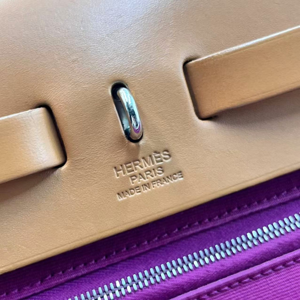 Hermès Herbag 31 – Borsa a Mano in Toile Militaire