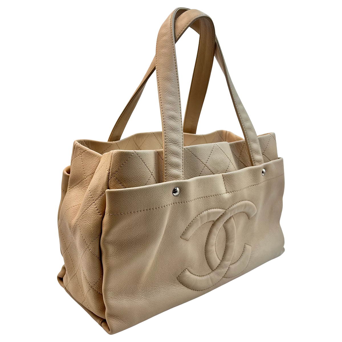 Chanel Ultimate Executive Tote Large – Borsa Tote in Pelle Caviar Beige