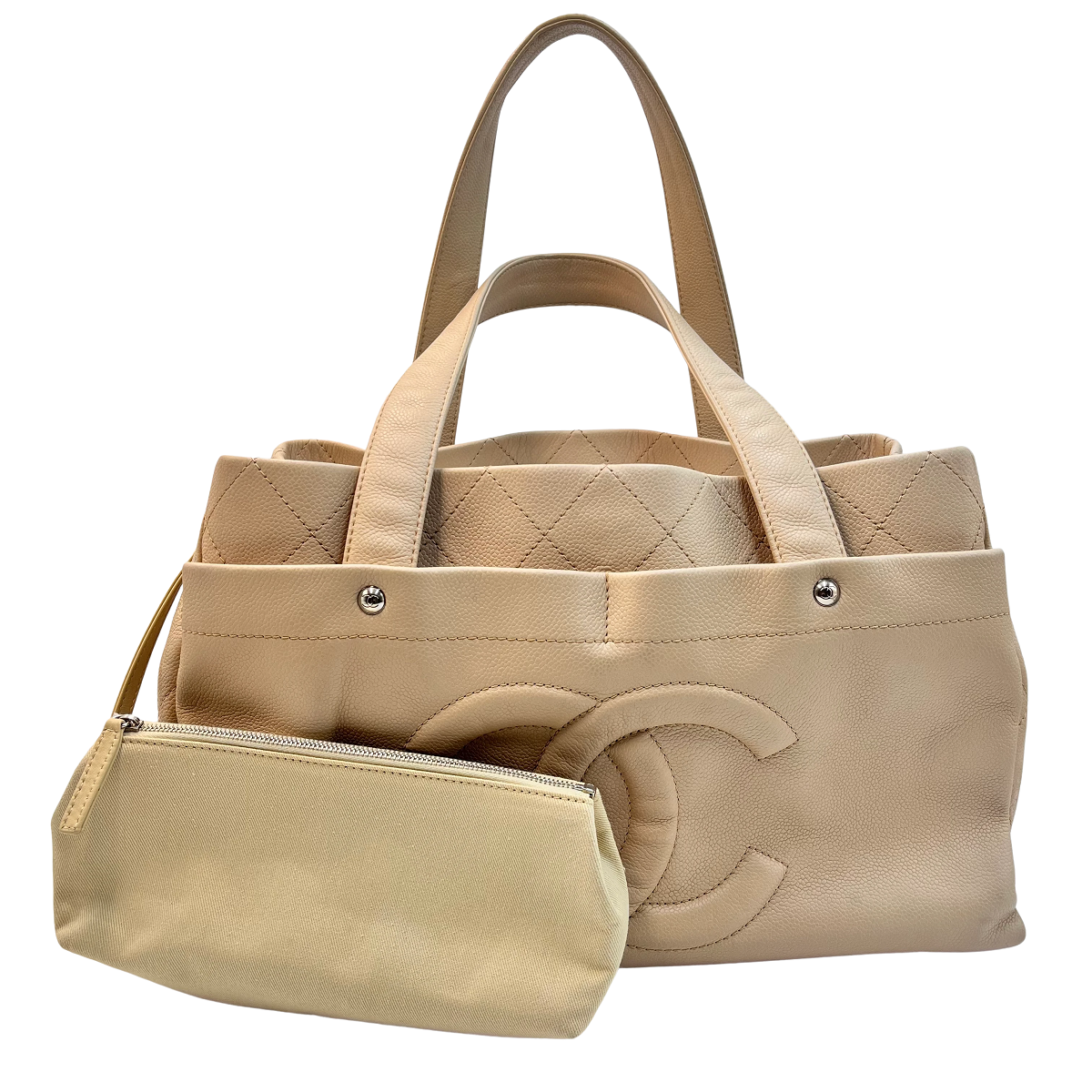 Chanel Beige Ultimate Executive Tote Caviar Large