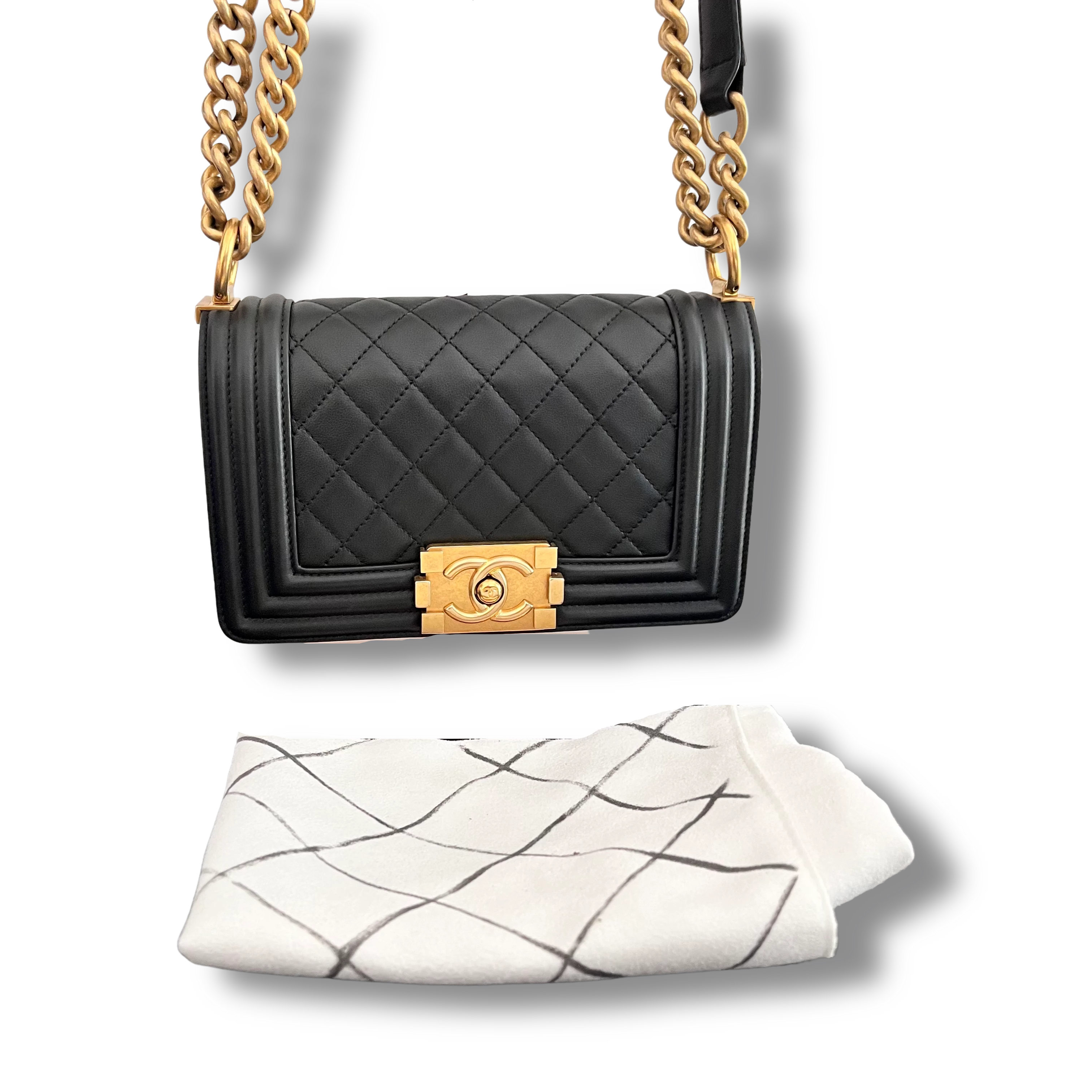 Chanel LeBoy Small – Borsa a Spalla con Catena in Pelle di Agnello