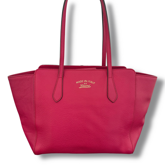 Gucci Swing Pebbled Leather Tote