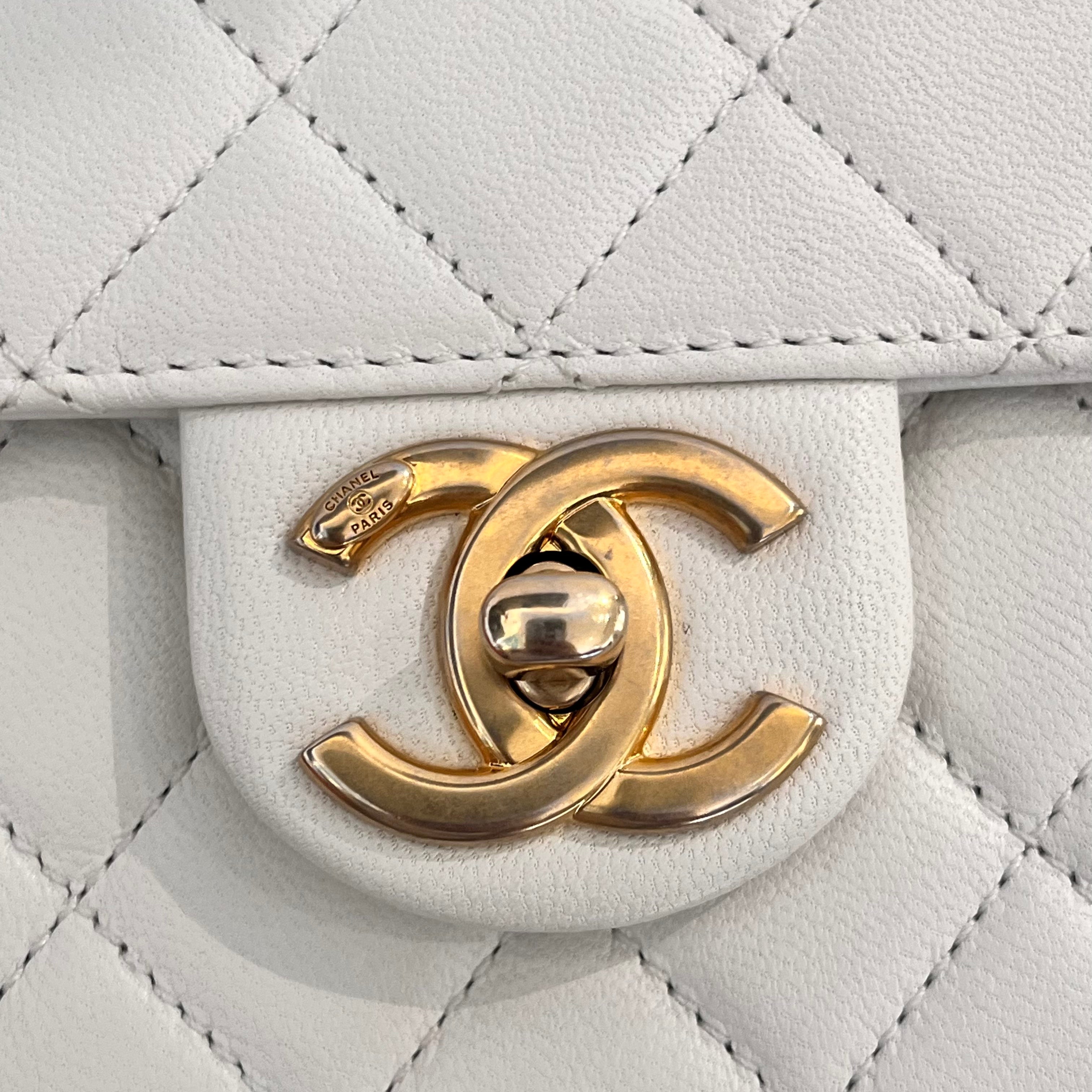 Chanel Pearl Accent Quilted Calfskin Shoulder Bag