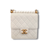 Chanel Pearl Accent Quilted Calfskin Shoulder Bag