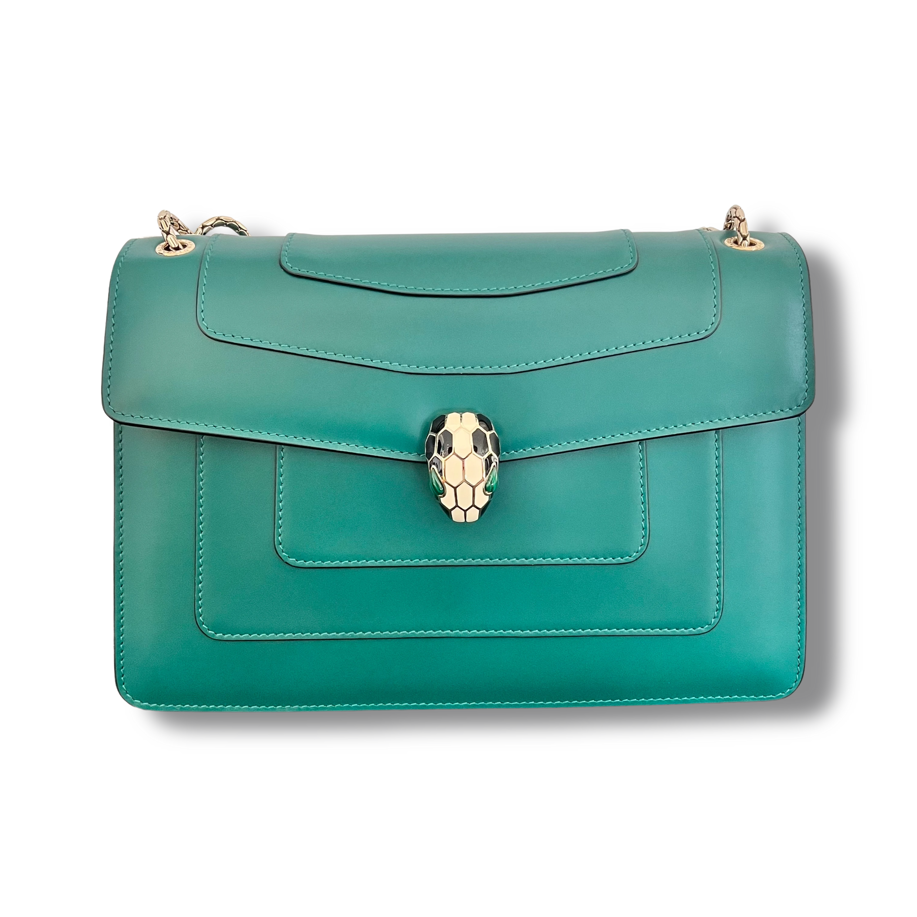 Bvlgari Serpenti Borsa a Spalla Verde