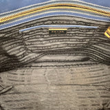 Prada Galleria Double Zip bag in Saffiano Lux medium Dark Blue