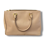 Prada Galleria Double Zip Medium in Pelle Saffiano Lux Beige
