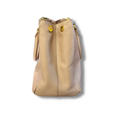 Prada Galleria Double Zip bag in Saffiano Lux medium Beige