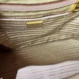 Prada Galleria Double Zip bag in Saffiano Lux medium Beige