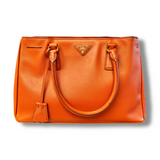 Small Prada Galleria Saffiano leather bag Orange