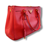 Small Prada Galleria Saffiano leather bag Red