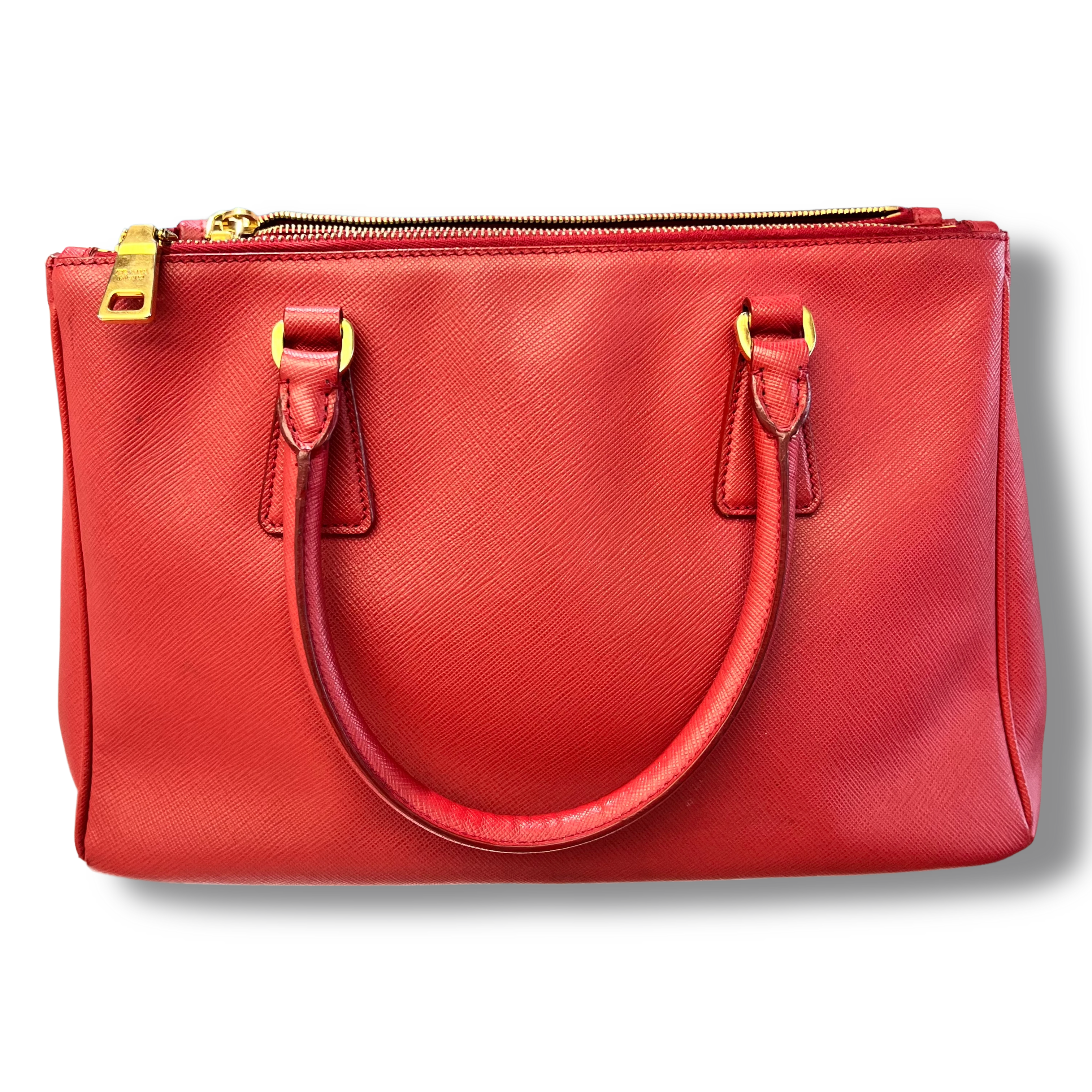 Small Prada Galleria Saffiano leather bag Red