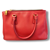 Small Prada Galleria Saffiano leather bag Red