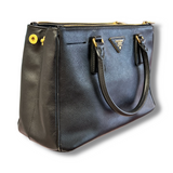 Small Prada Galleria Saffiano leather bag Black