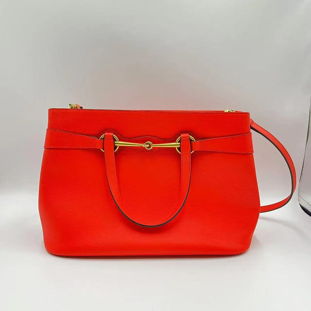 Gucci 1955 Horsebit Red Leather Handbag 