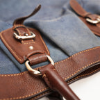 Prada shopping bag in blue denim canvas 