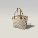 Louis Vuitton Neverfull MM Damier Azur– Borsa Shopper Iconica in Tela