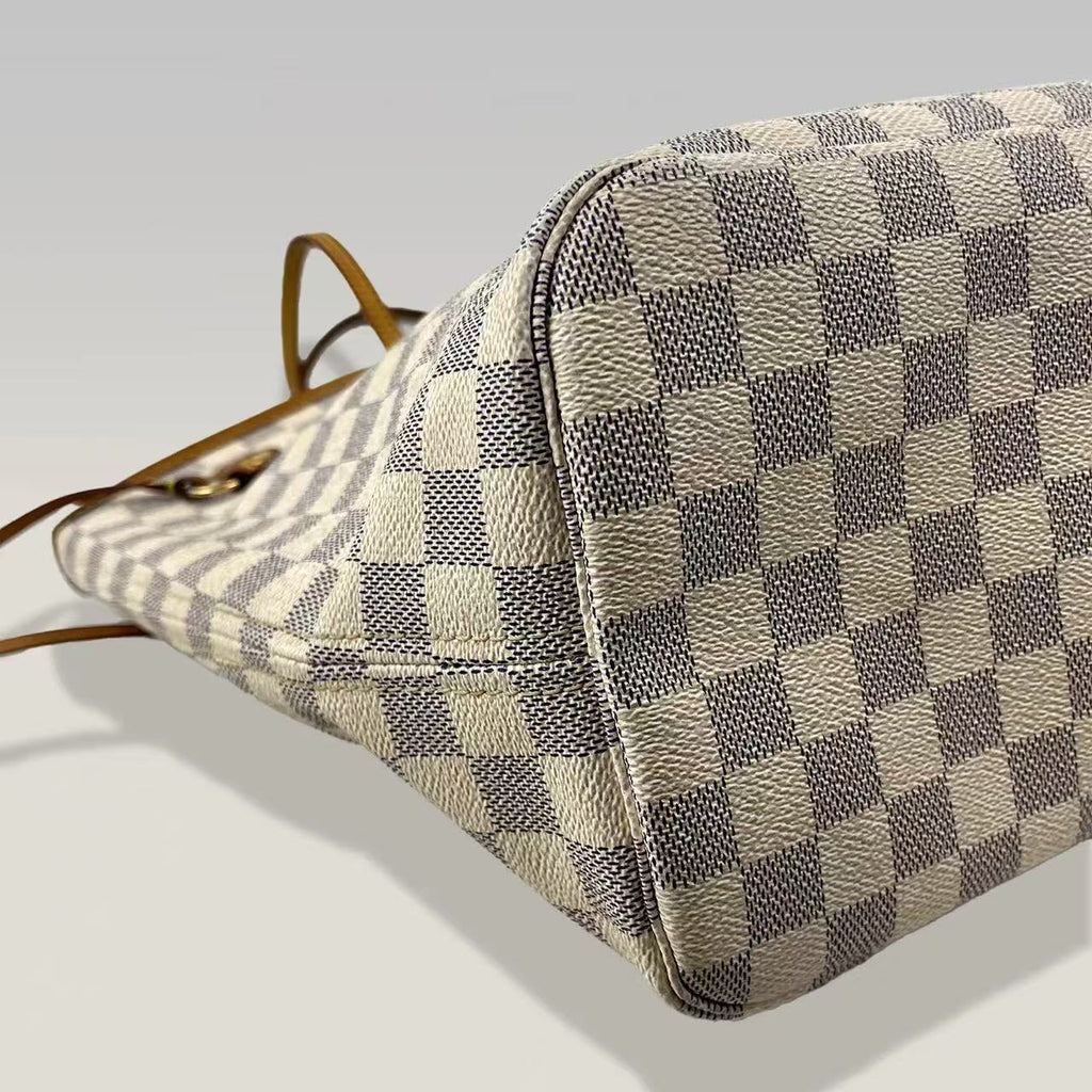 Louis Vuitton Neverfull MM Damier Azur– Borsa Shopper Iconica in Tela