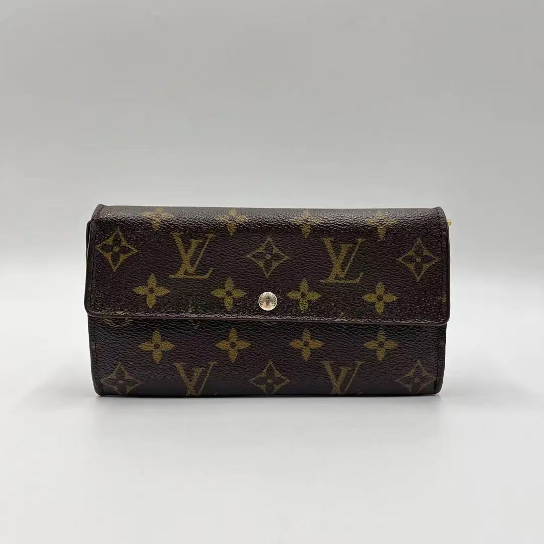 Louis Vuitton portafoglio lungo Monogram con patta
