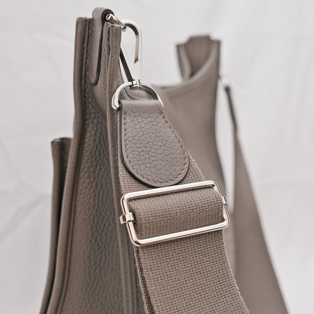 Hermès Evelyne 29 nera in pelle Clemence con ferramenta argentata