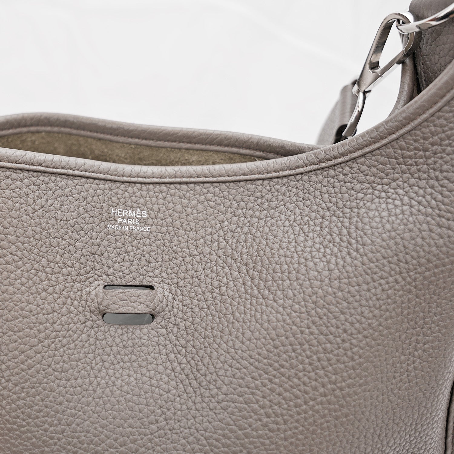 Hermès Evelyne 29 nera in pelle Clemence con ferramenta argentata