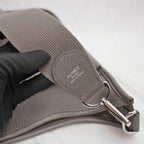 Hermès Evelyne 29 nera in pelle Clemence con ferramenta argentata