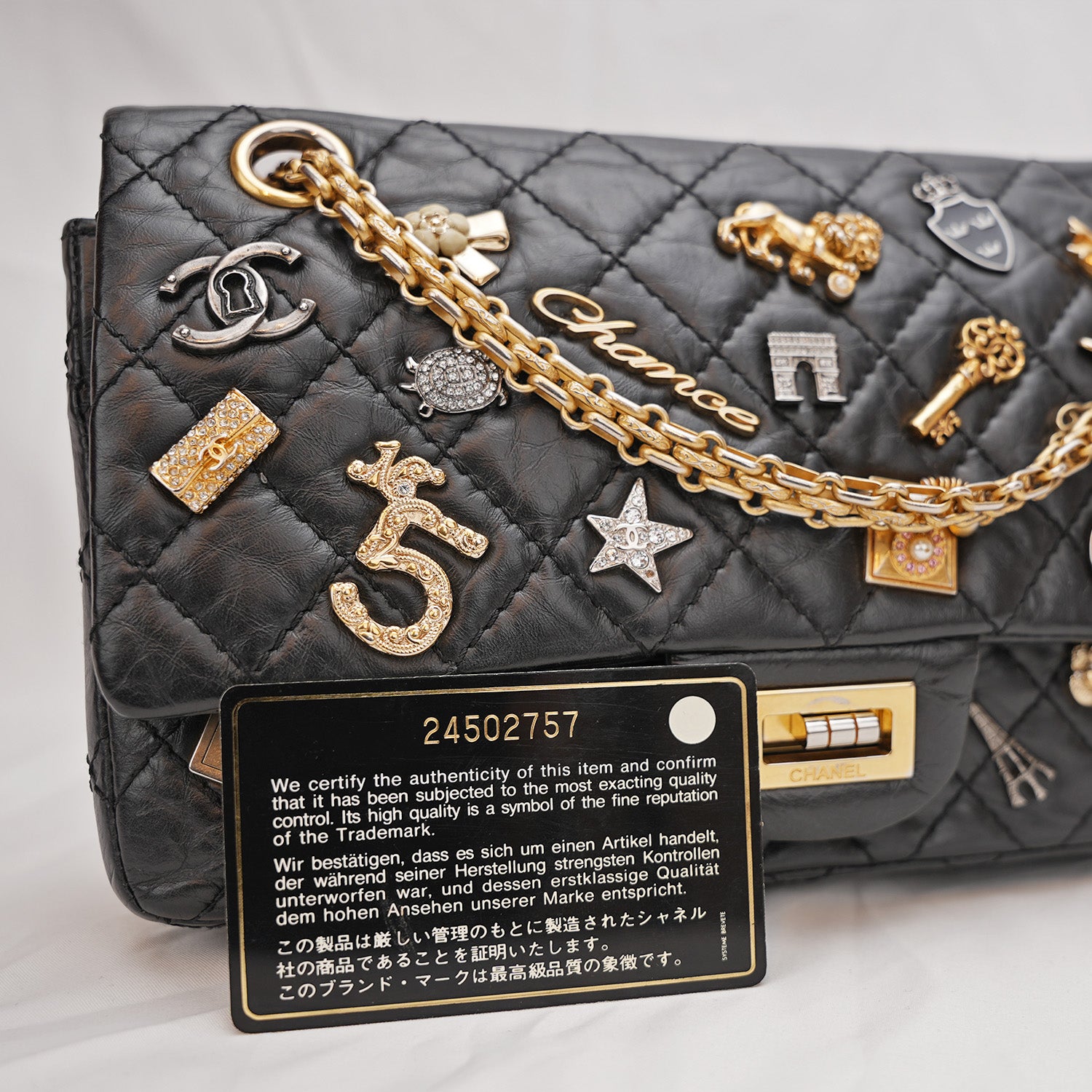 Chanel – borsa a spalla 2.55 trapuntata nera