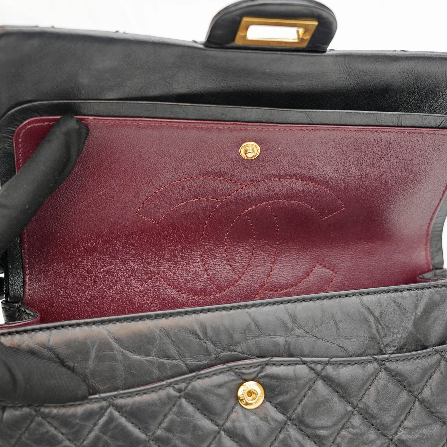 Chanel – borsa a spalla 2.55 trapuntata nera