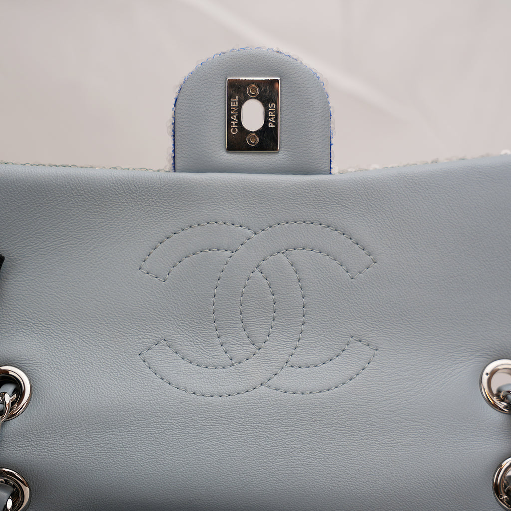 Chanel Classic Flap 25 Limited Edition with Blue Sequins – 2018 