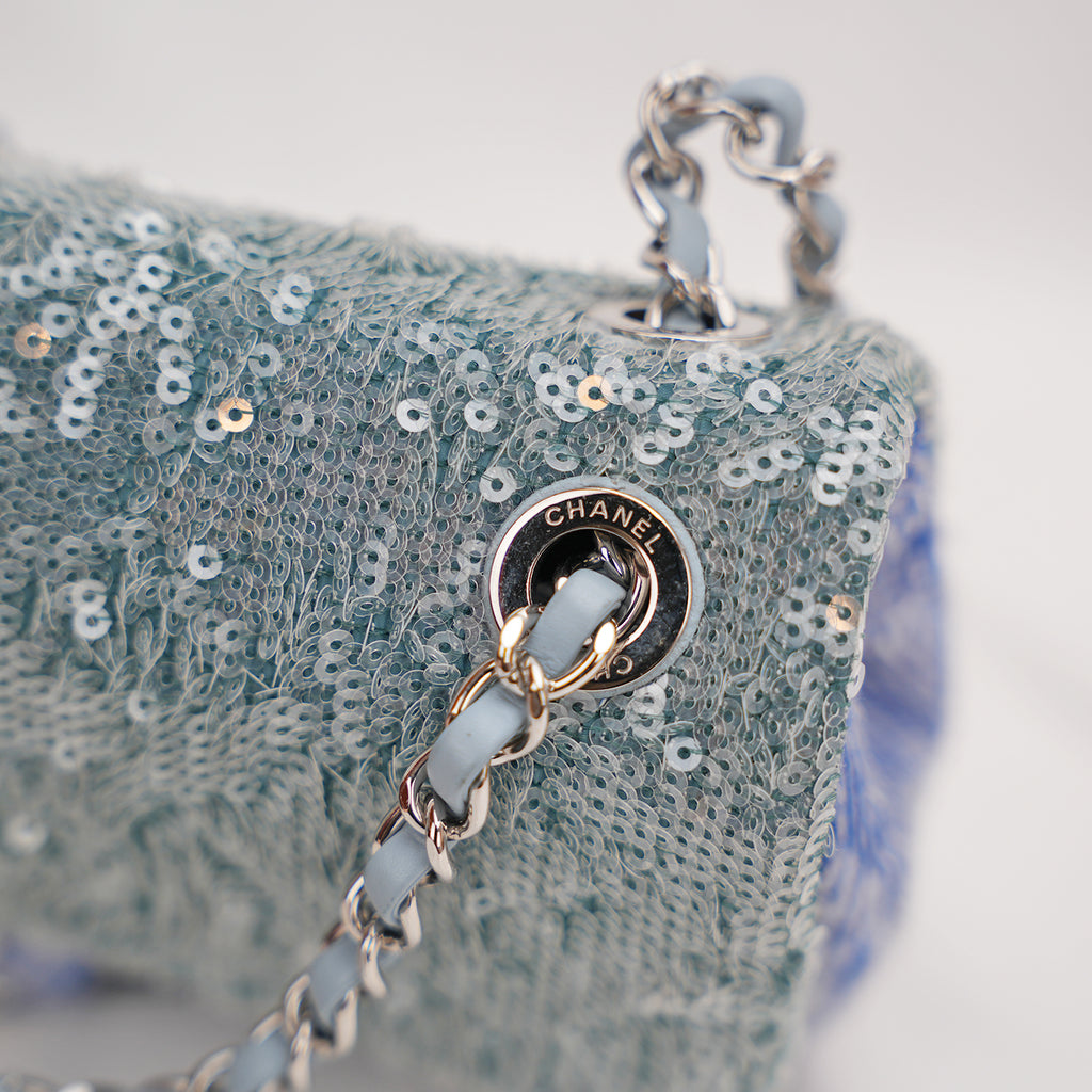 Chanel Classic Flap 25 Limited Edition with Blue Sequins – 2018 