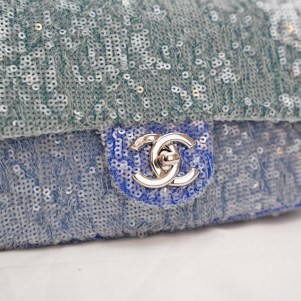 Chanel Classic Flap 25 Limited Edition with Blue Sequins – 2018 