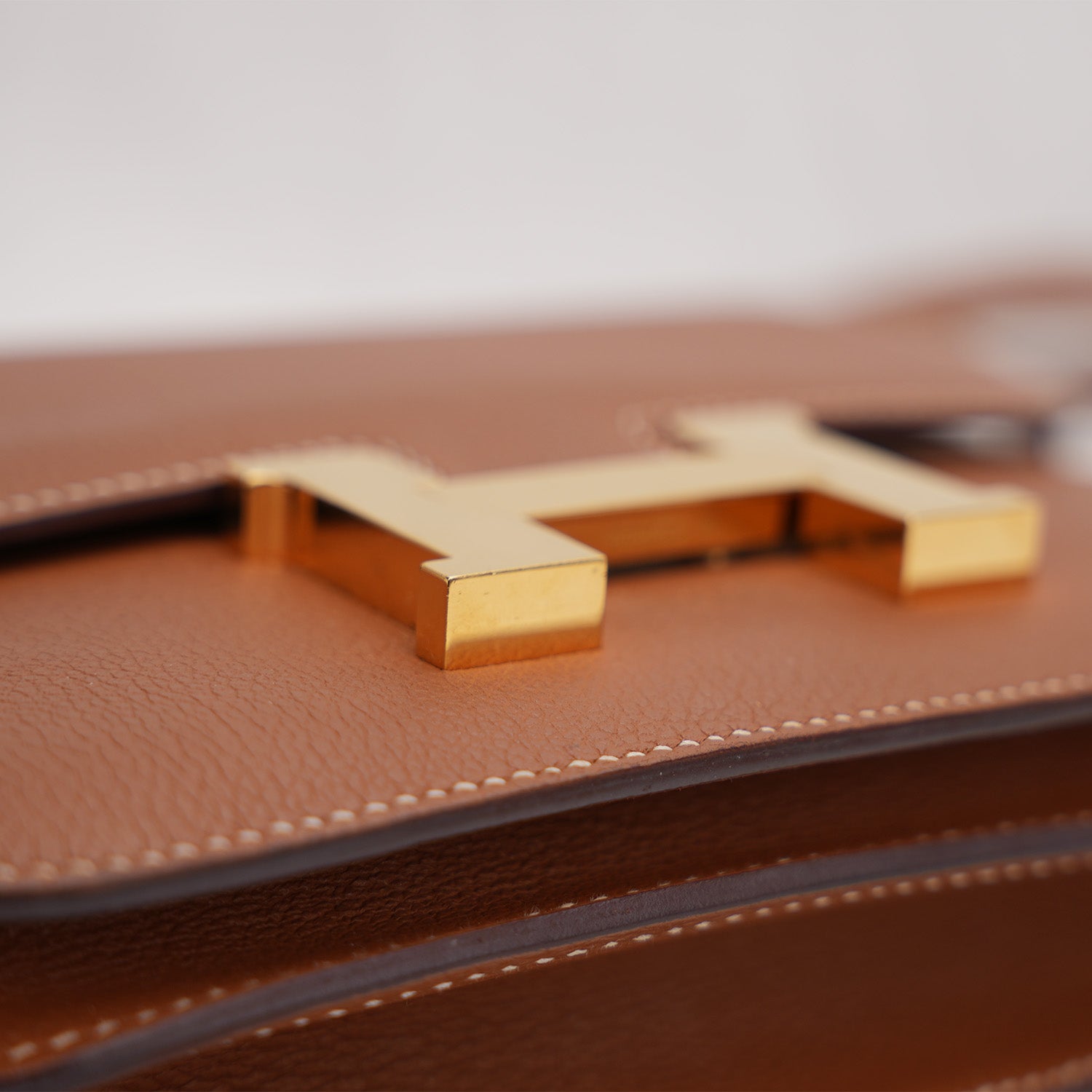 Hermès Constance 19 in Gold Barenia leather with gold hardware 