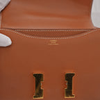 Hermès Constance 19 in Gold Barenia leather with gold hardware 