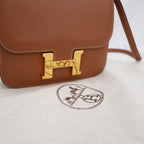 Hermès Constance 19 in Gold Barenia leather with gold hardware 