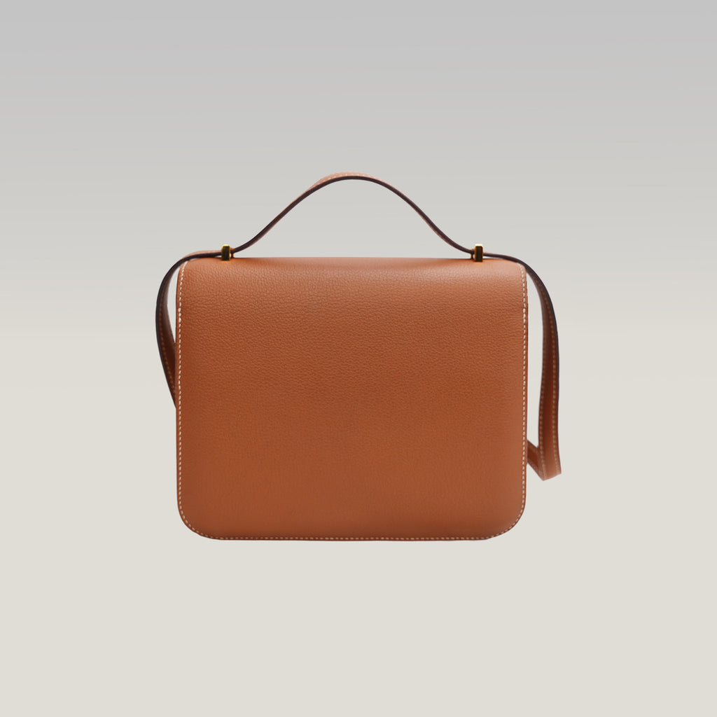 Hermès Constance 19 in Gold Barenia leather with gold hardware 