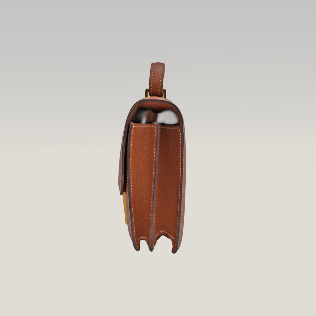 Hermès Constance 19 in Gold Barenia leather with gold hardware 