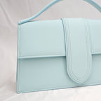 Jacquemus Le Grand Bambino Azzurro Chiaro in Suede – Borsa Iconica