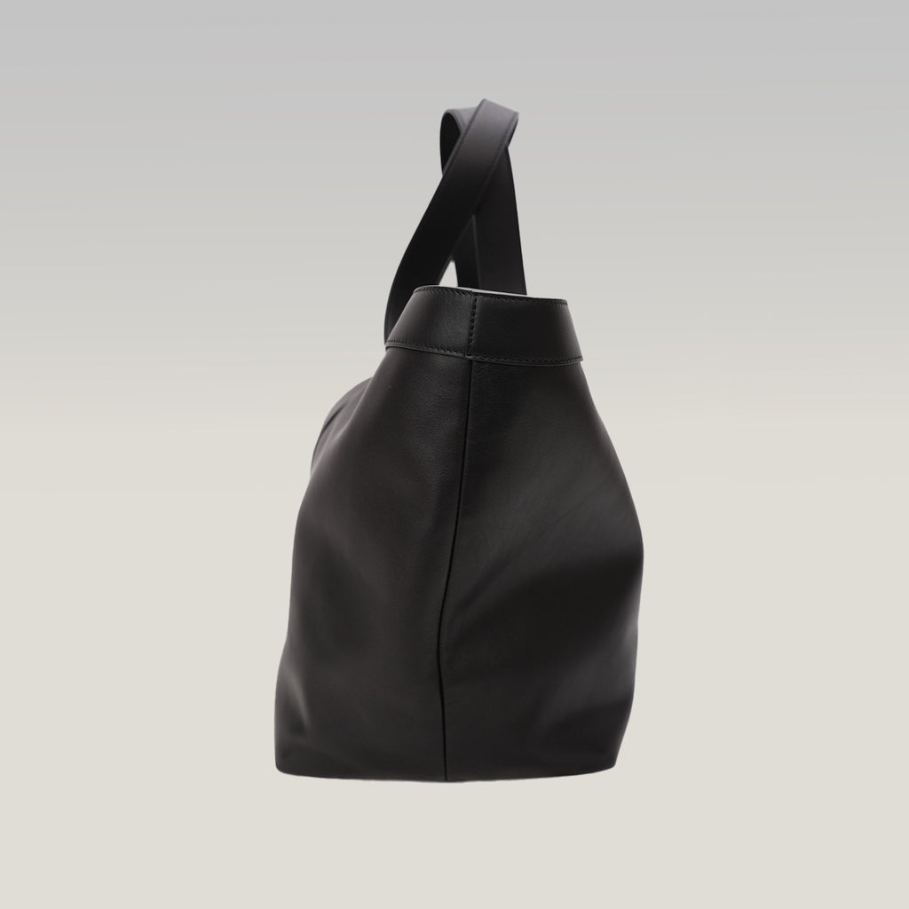 Saint Laurent Y Tote Bag in Pelle Nera Borsa a Spalla Grande Minimal Chic