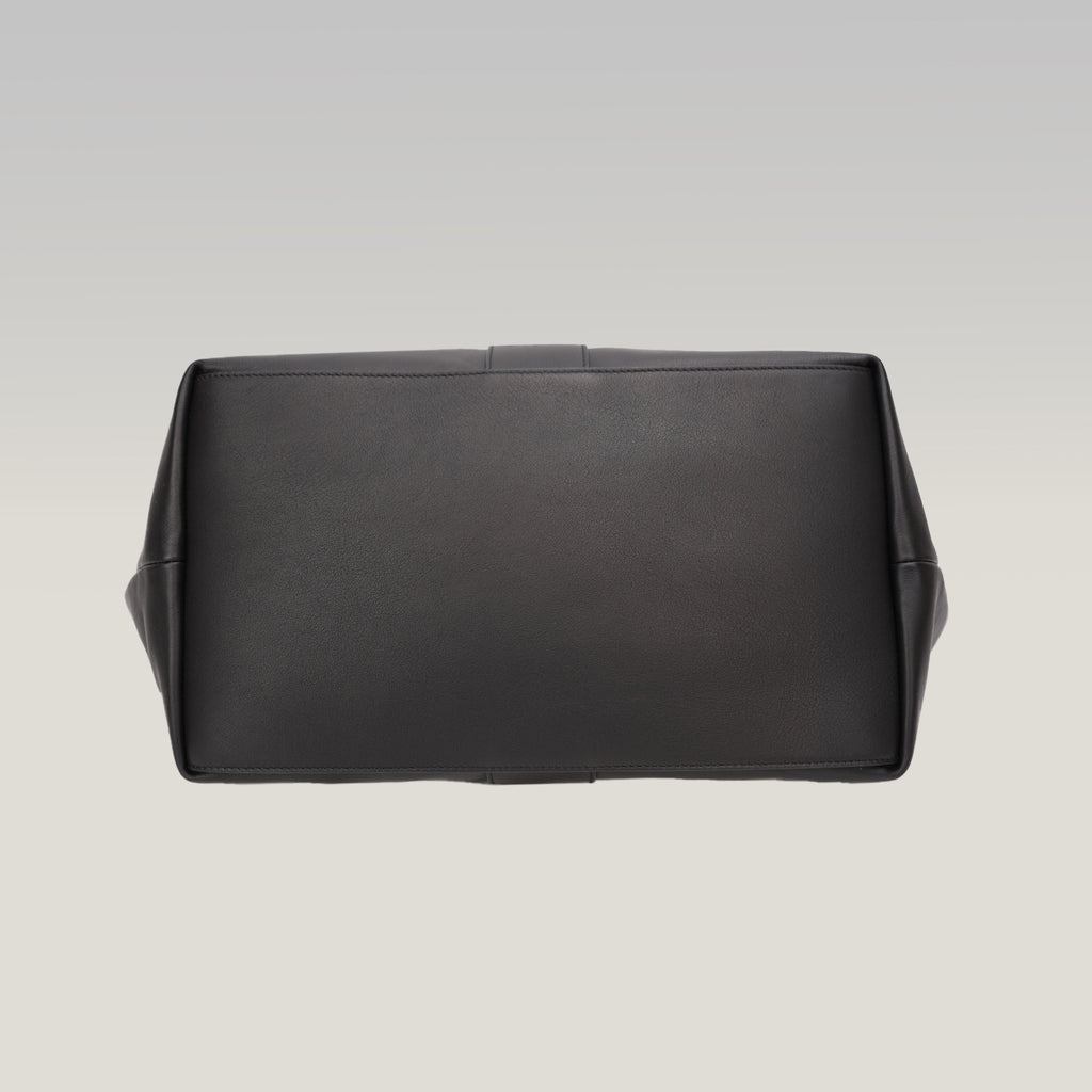 Saint Laurent Y Tote Bag in Pelle Nera Borsa a Spalla Grande Minimal Chic