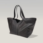Saint Laurent Y Tote Bag in Pelle Nera Borsa a Spalla Grande Minimal Chic