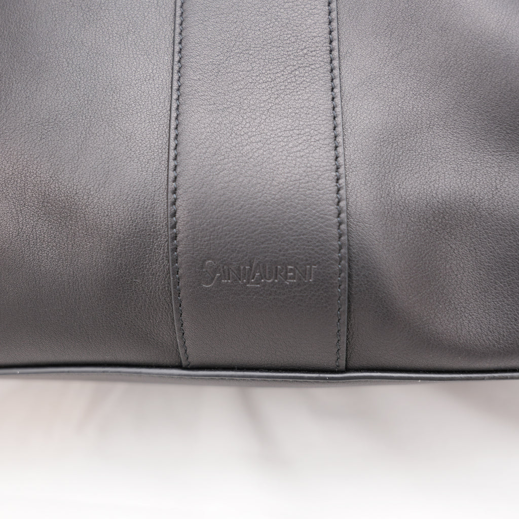 Saint Laurent Y Tote Bag in Pelle Nera Borsa a Spalla Grande Minimal Chic