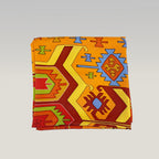 Hermès Multicolor Silk Carré Scarf with Geometric Pattern