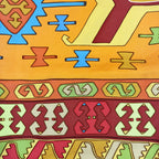Hermès Multicolor Silk Carré Scarf with Geometric Pattern