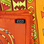 Hermès Multicolor Silk Carré Scarf with Geometric Pattern