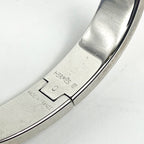 Hermès Bracciale Clic H in Smalto Arancione e Metallo Argentato