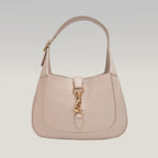 Gucci Jackie  borsa a spalla in pelle beige con chiusura piston
