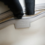 Gucci Jackie  borsa a spalla in pelle beige con chiusura piston