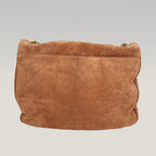 Saint Laurent Borsa a Spalla Jamie Grande in Pelle Scamosciata Trapuntata Tan