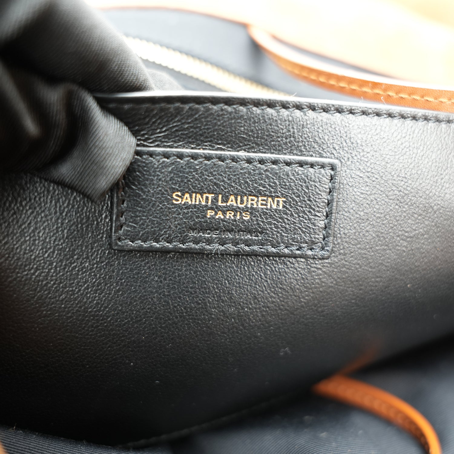 Saint Laurent Borsa a Spalla Jamie Grande in Pelle Scamosciata Trapuntata Tan